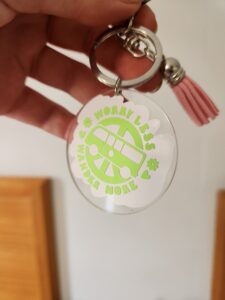 Worry less keychain